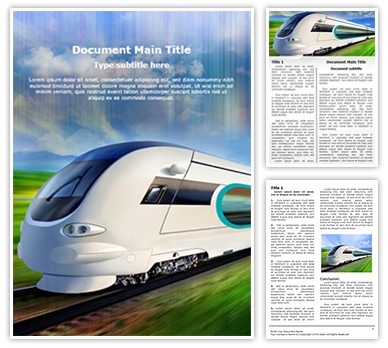 Bullet Train Editable Word Template