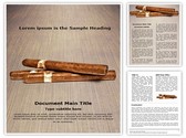 Smoking Cigars Editable PowerPoint Template