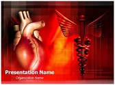 Heart With Medical Logo Editable PowerPoint Template