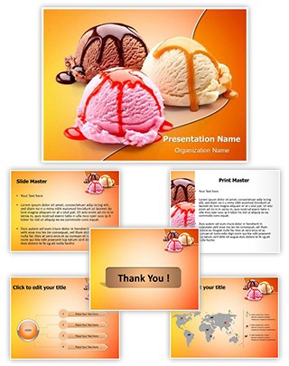 Ice Cream Scoops Editable PowerPoint Template