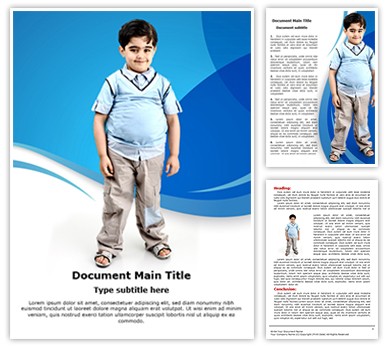 Obesity In Children Editable Word Template