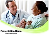 Senior Woman And Doctor Editable PowerPoint Template