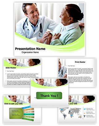 Senior Woman And Doctor Editable PowerPoint Template