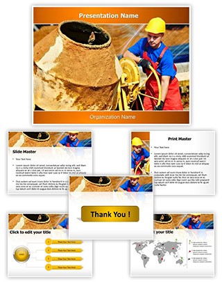 Concrete Cement Mixer Editable PowerPoint Template