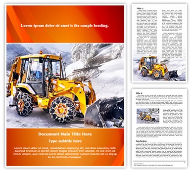 Snow Removal Editable Word Template