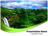 Waterfall And Rainbow Template