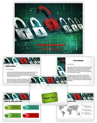 Computer Security Encryption Editable PowerPoint Template