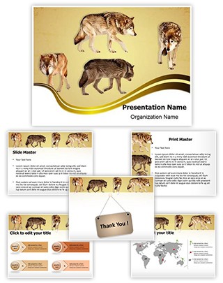 Wildlife Wolf Editable PowerPoint Template