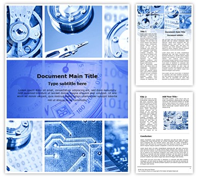 Machinery Collage Editable Word Template
