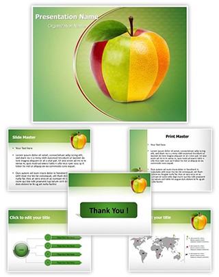 Mixed Fruit Apple Editable PowerPoint Template