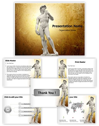 Michelangelos David Editable PowerPoint Template