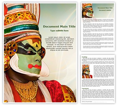 Kathakali tradional dance Editable Word Template