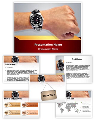 Fashion Accessory Wristwatch Editable PowerPoint Template