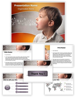 Child speaking Editable PowerPoint Template