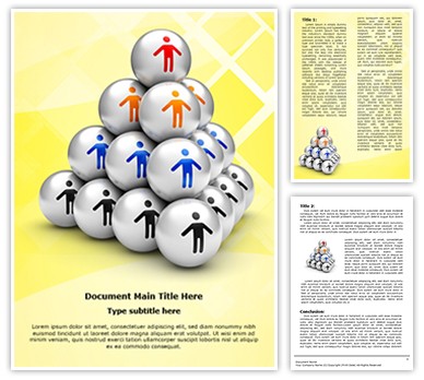 Hierarchy Pyramid Editable Word Template