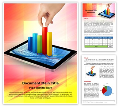 Tablet with graph Editable Word Template