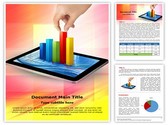 Tablet with graph Editable PowerPoint Template