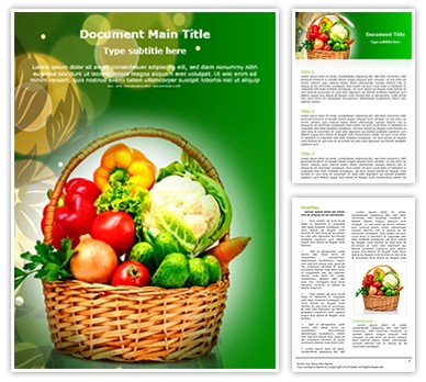 Vegetable Basket Editable Word Template