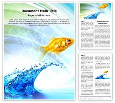 Water Fish Editable Word Template