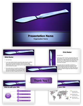 Surgical Scalpel Editable PowerPoint Template