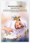 Chef baking cake Editable Template