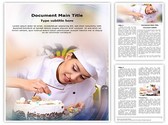 Chef baking cake Template