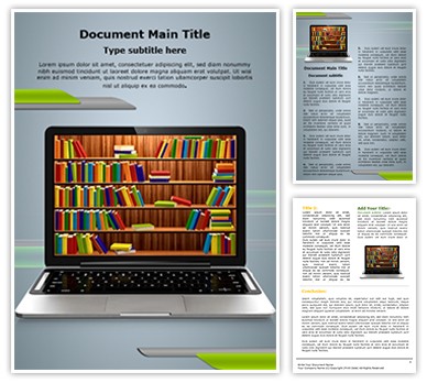 Digital library Editable Word Template