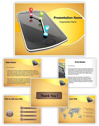 Mobile GPS Navigation Editable PowerPoint Template