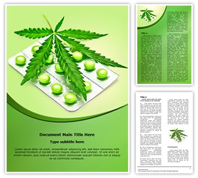 Cannabis sativa Editable Word Template
