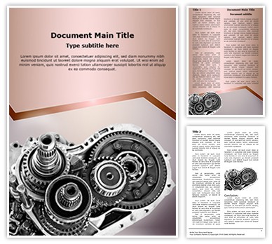 Car Gear Box Editable Word Template