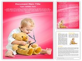 kid playing doctor Editable PowerPoint Template