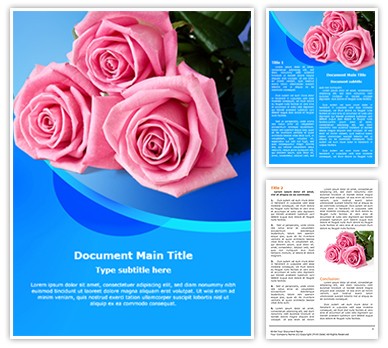 Pink Rose Editable Word Template