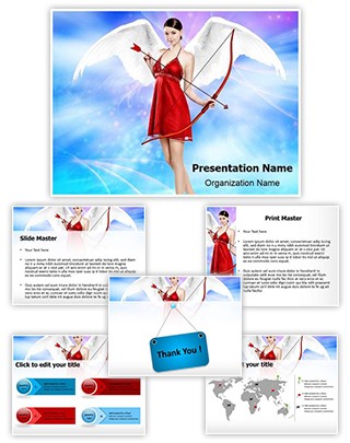 Cupid angel Editable PowerPoint Template