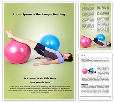 exercise with ball Editable Word Template