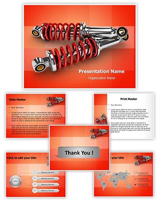 Bike Shock Absorber Editable PowerPoint Template