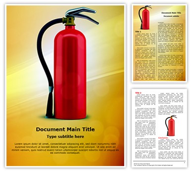 Fire extinguisher Editable Word Template