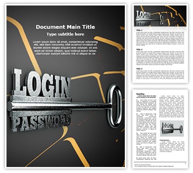 Login Password Editable Word Template