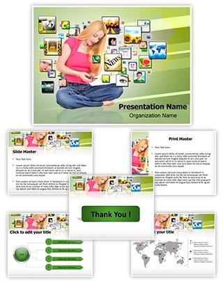 Mobile Library Editable PowerPoint Template