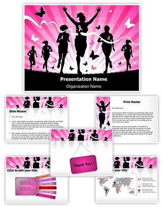 Breast Cancer Awareness Marathon Editable PowerPoint Template