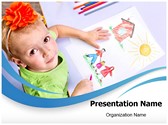 Children Drawings Editable PowerPoint Template