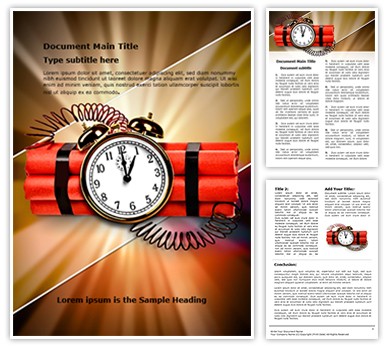 Time bomb Editable Word Template